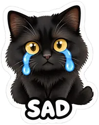 SAD sticker of the cat