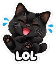 LOL sticker of the cat