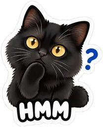 HMM sticker of the cat